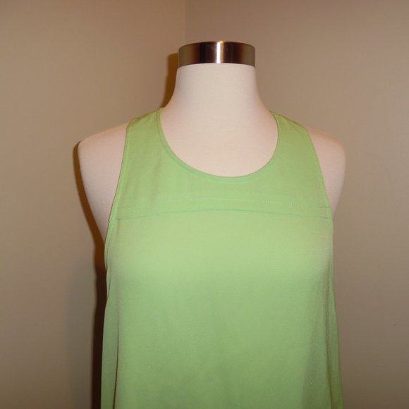 Diane Von Furstenberg Silk Green Cheryl Tank 10 L - Picture 3 of 8